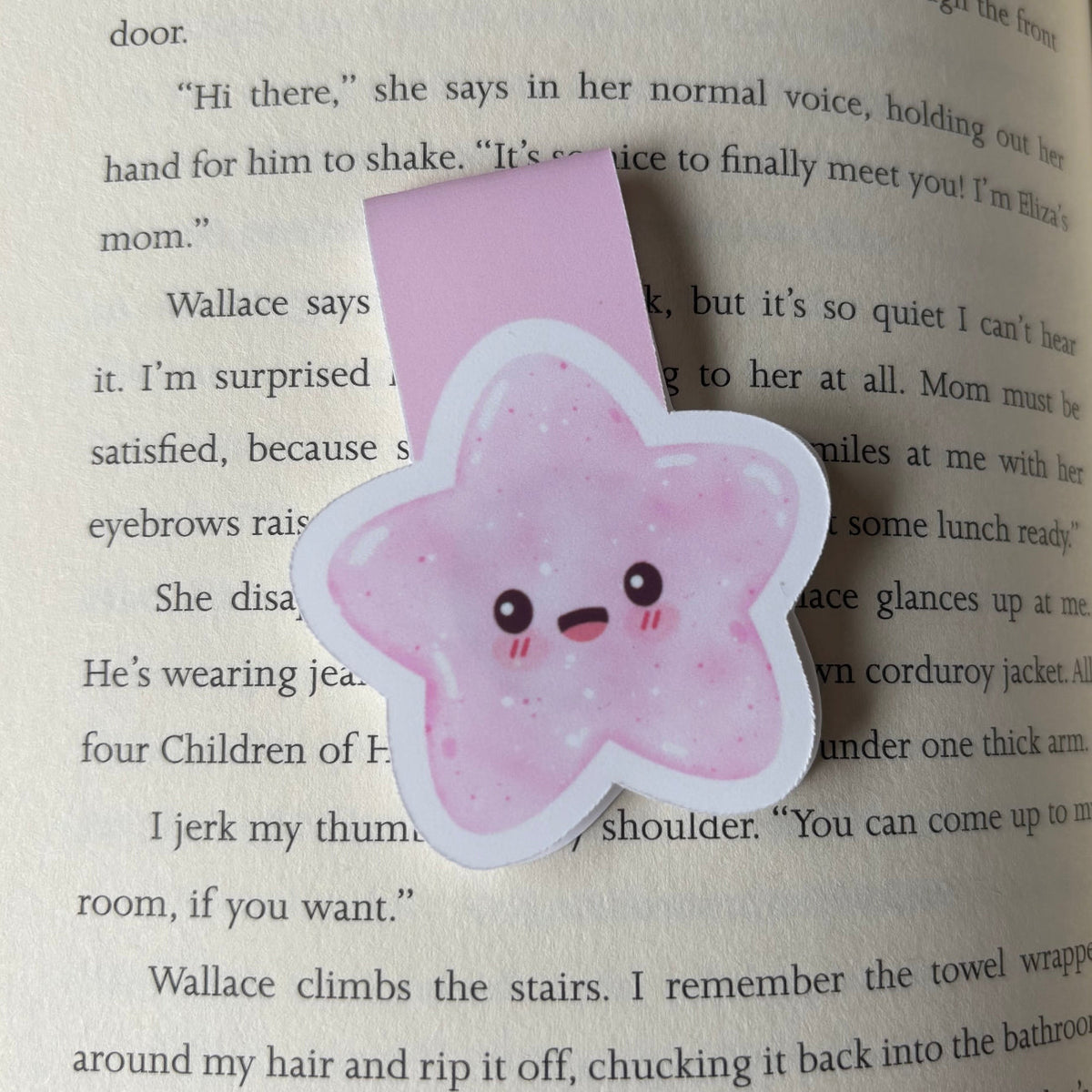 Pink Star Magnetic Bookmark