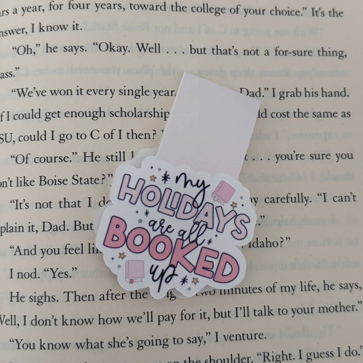 My Holidays are Booked Up Reading Magnetic Bookmark