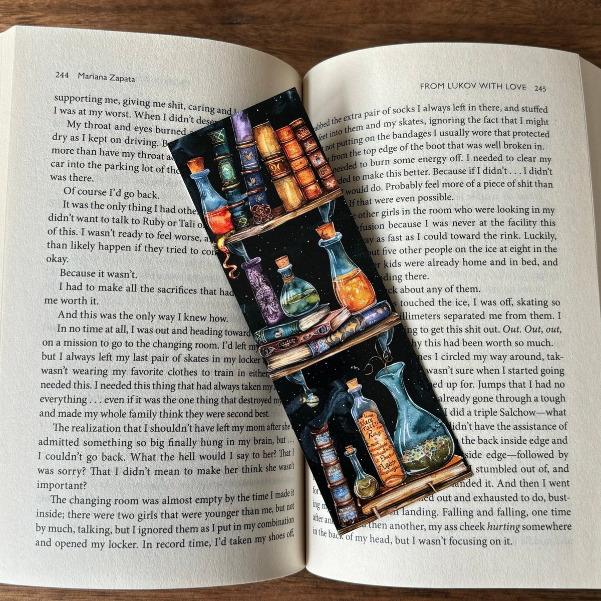 Witches Potions Bookshelf Printed Bookmark