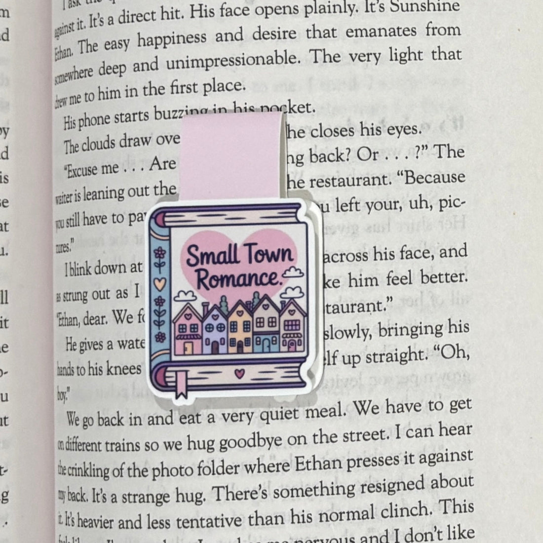 small town romance magnetic bookmark