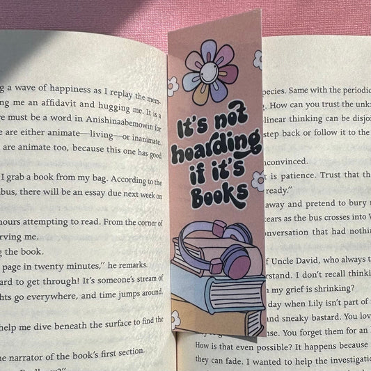 It's Not Hoarding if it's Books Laminated Bookmark