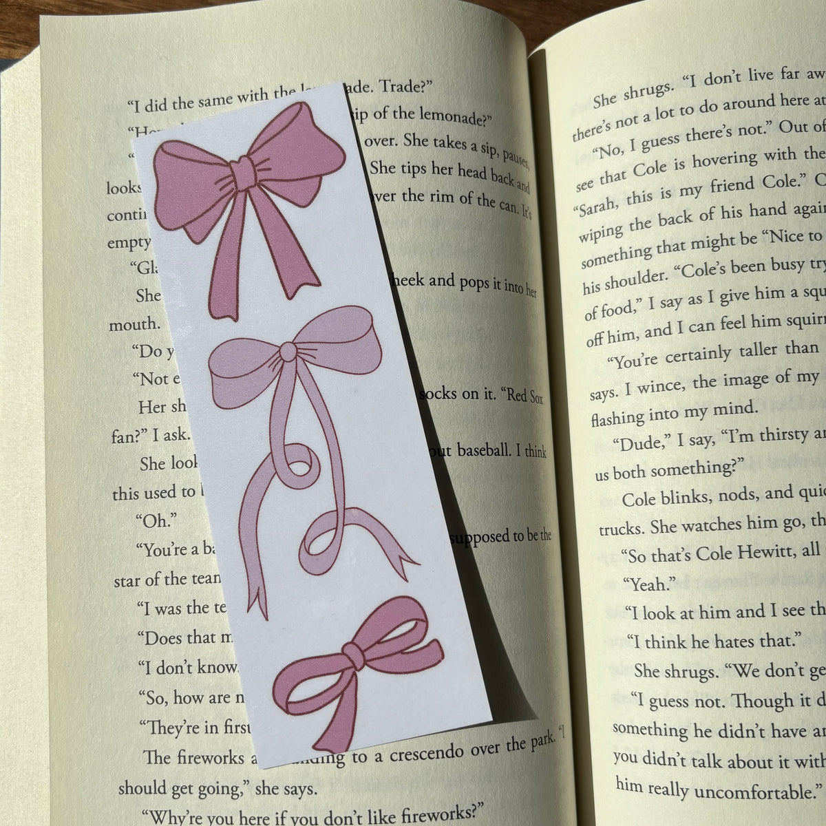Coquette Themed Laminated Bookmark