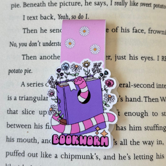 Bookworm (Pink) Magnetic Bookmark