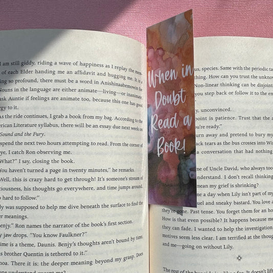 When In Doubt Read a Book! Laminated Bookmark