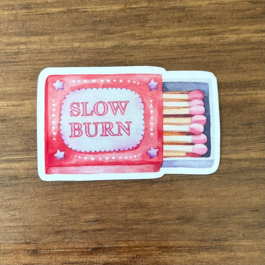 Slow Burn Matchbox Vinyl Die Cut Laminated Sticker