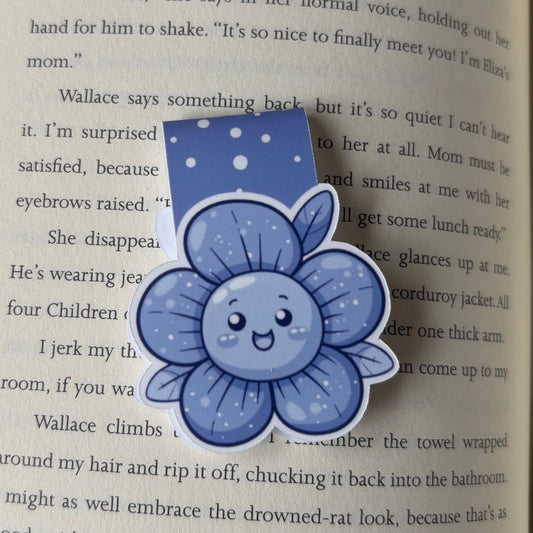 Blue Flower Magnetic Bookmark