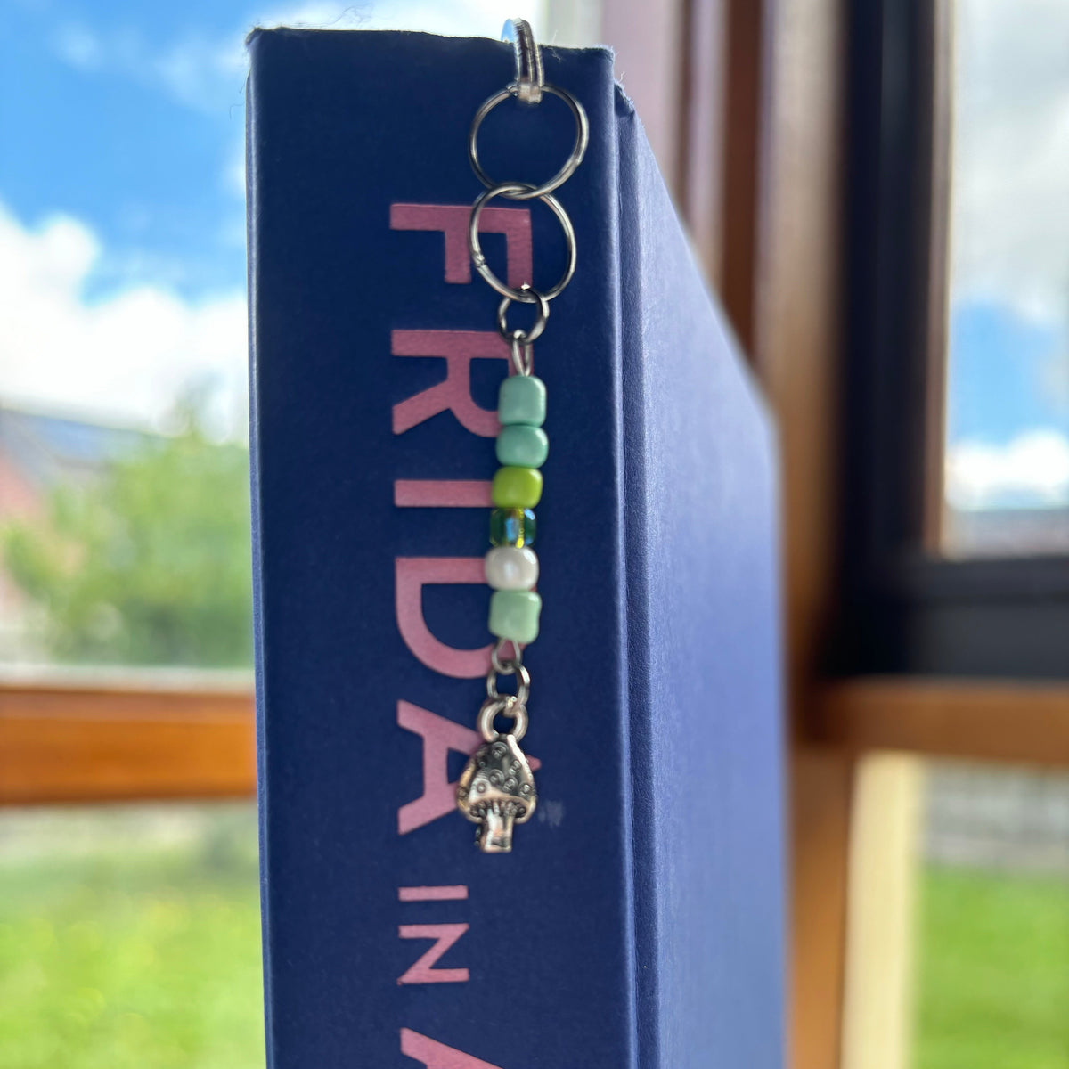 Tibetan Silver Hook Bookmark with Beads and Charm - 3 available