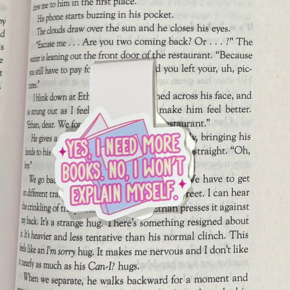 yes i need more book magnetic bookmark