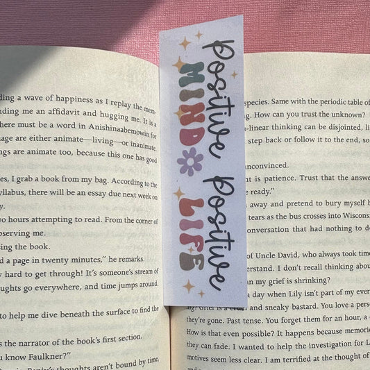 Positive Mind Positive Life Laminated Bookmark