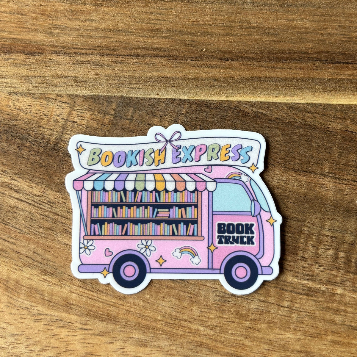 Bookish Express Vinyl Die Cut Laminated Sticker