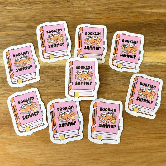 Bookish Summer Vinyl Die Cut Sticker
