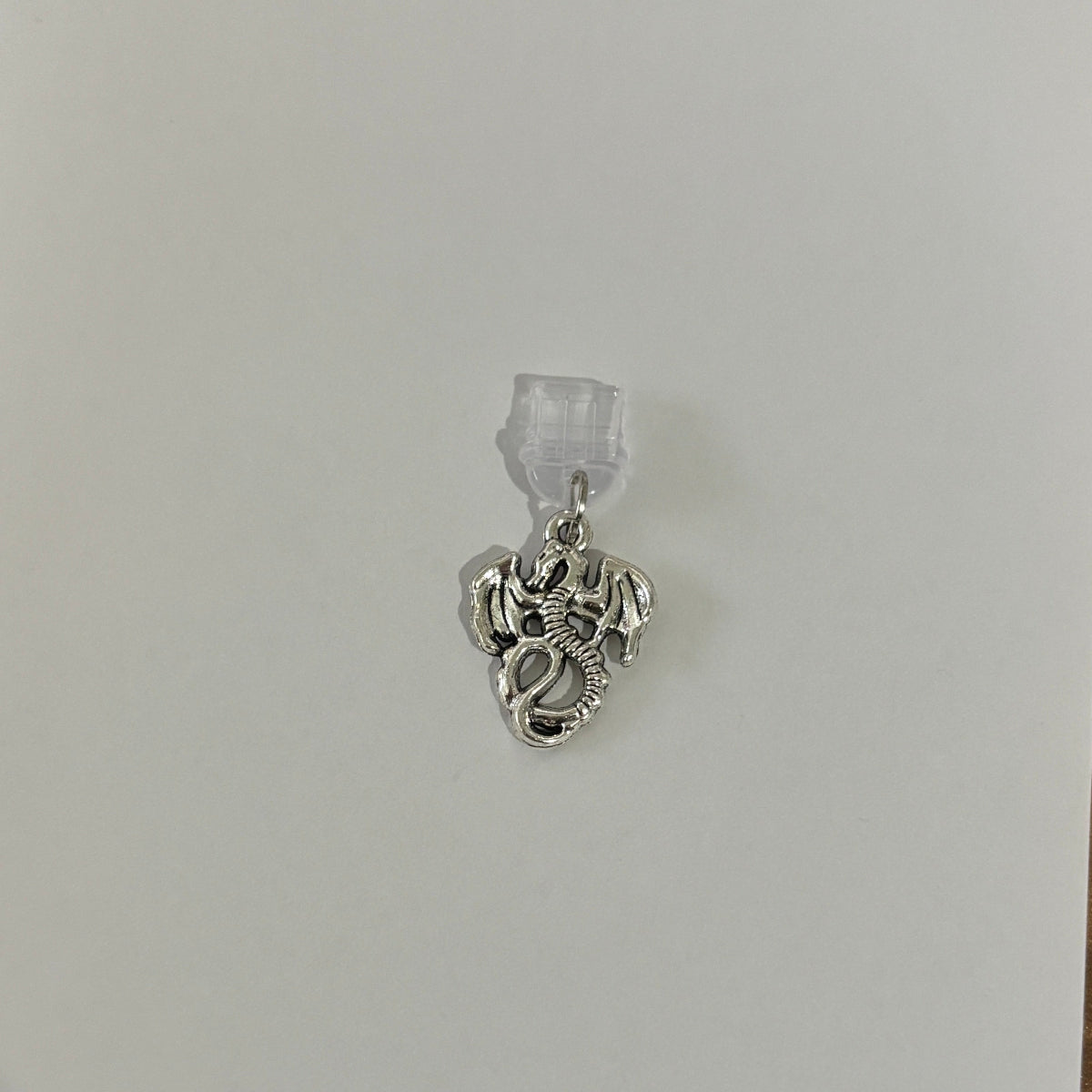 Silver Dragon Kindle Charm