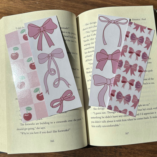 Coquette Themed Laminated Bookmark