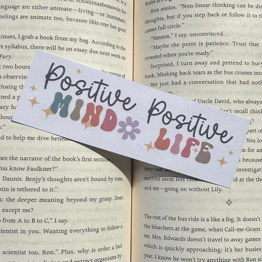 Positive Mind Positive Life Laminated Bookmark