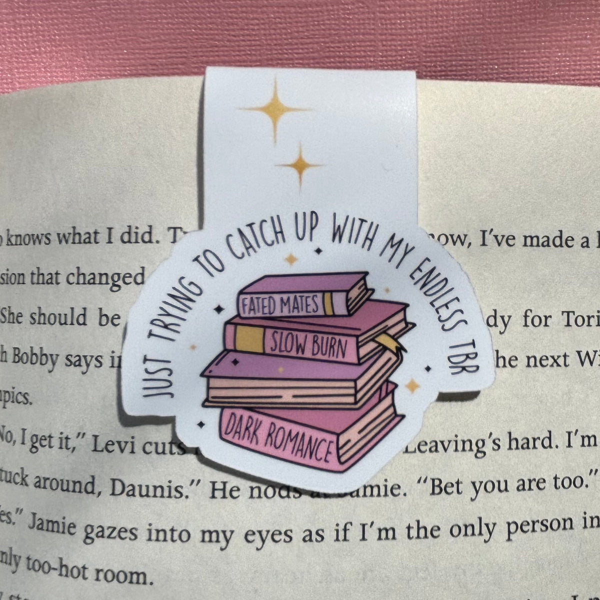 Just Trying to Catch Up on my Endless TBR Magnetic Bookmark
