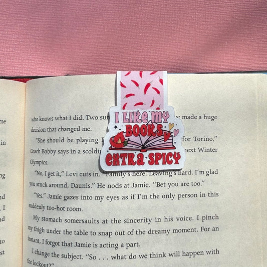 I Like my Books Extra Spicy Magnetic Bookmark