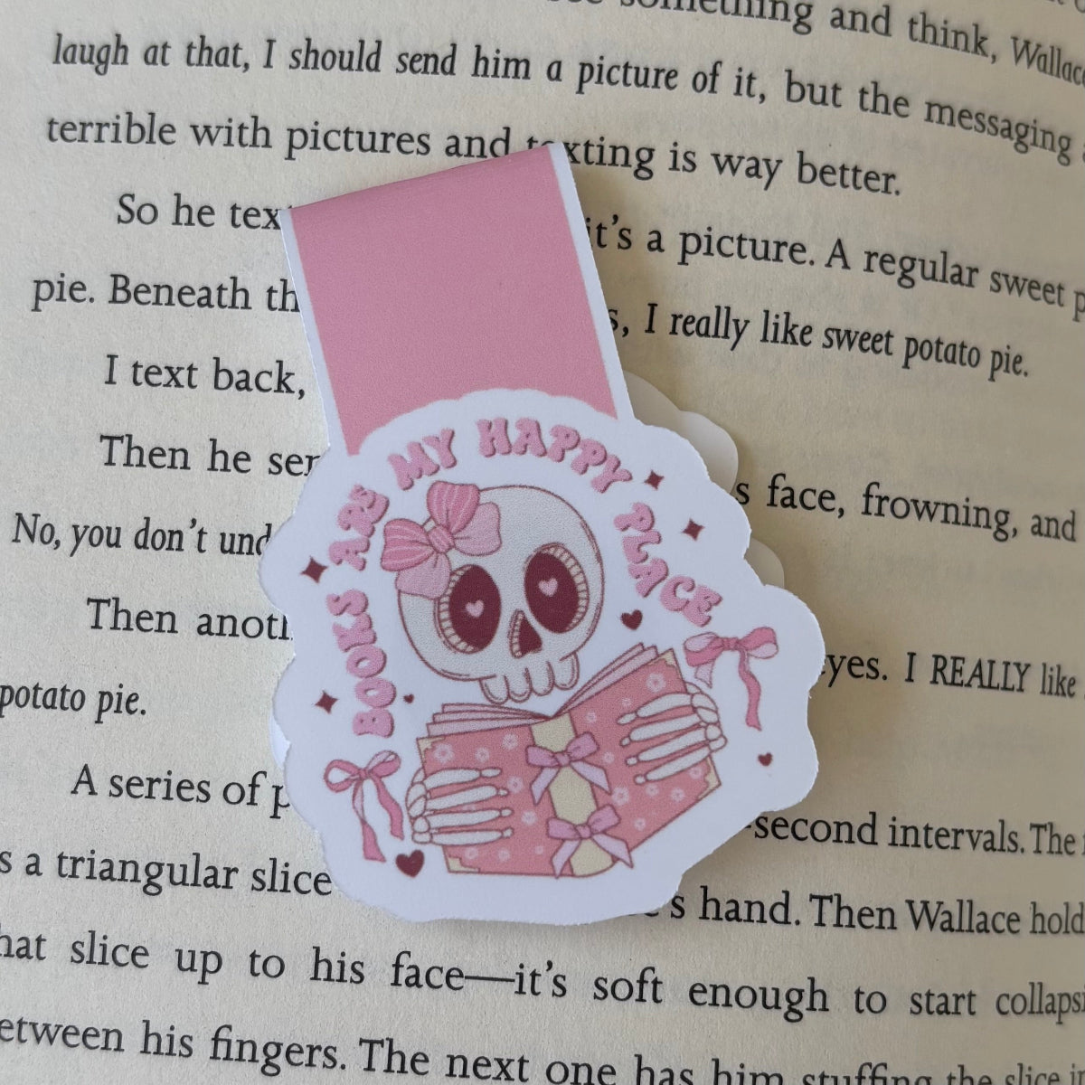 Books Are My Happy Place Magnetic Bookmark