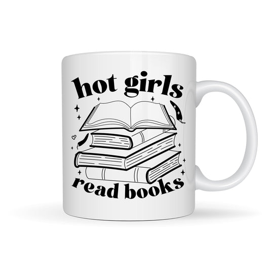 Hot Girls Read Books / Book / Reading Themed Designs White Ceramic Mugs 11oz or 15oz